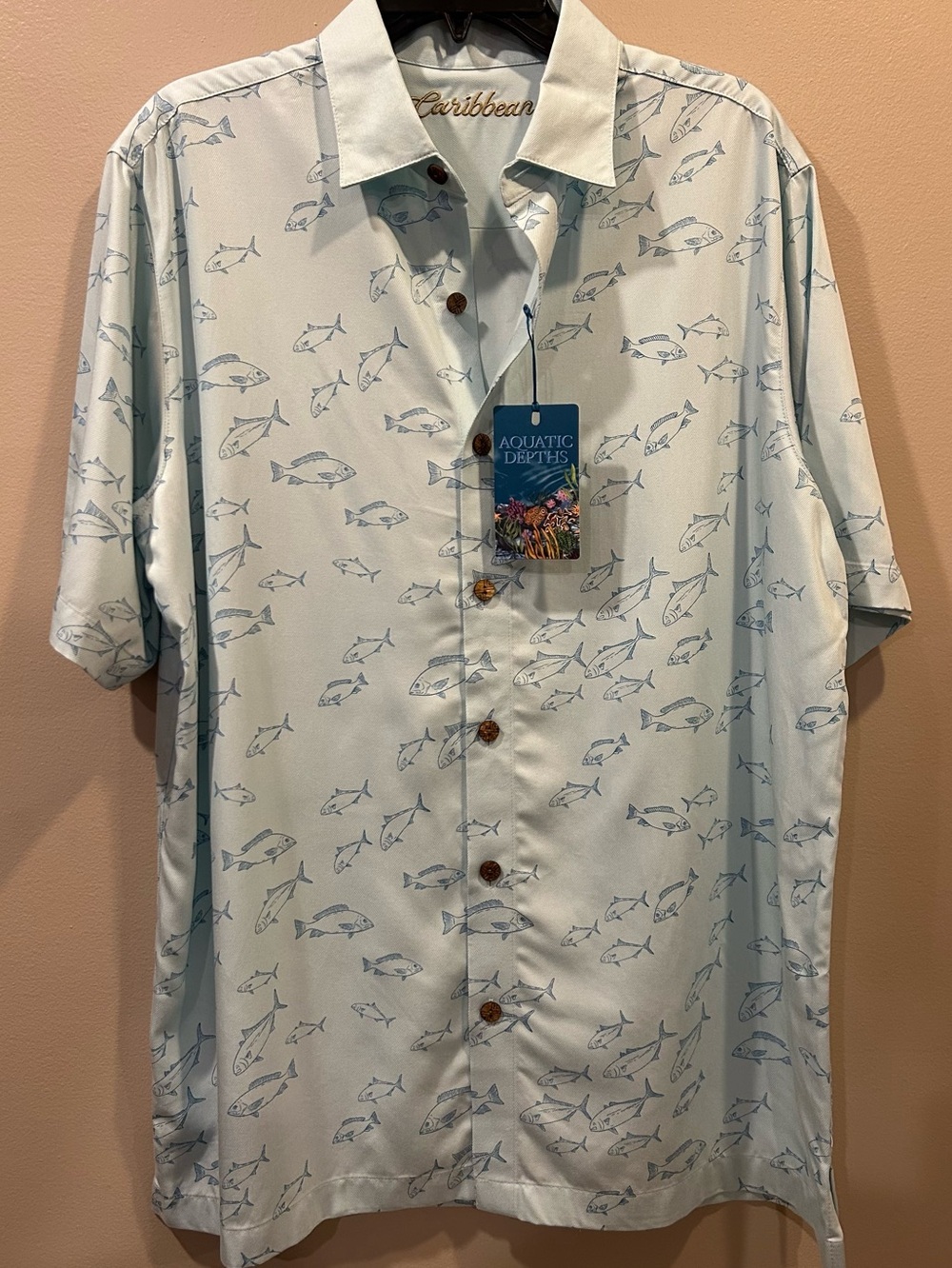 Caribbean Aquatic Depths Button Down Shirt